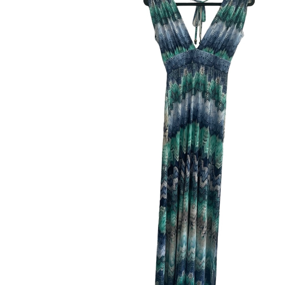 NET Abbeline Green and Blue Backless Dress from South Moon Under Sz XS Boho